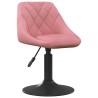 Chaises pivotantes à manger lot de 2 Rose Velours 