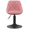 Chaises pivotantes à manger lot de 2 Rose Velours 