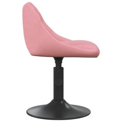 Chaises pivotantes à manger lot de 2 Rose Velours 