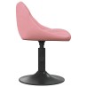 Chaises pivotantes à manger lot de 2 Rose Velours 