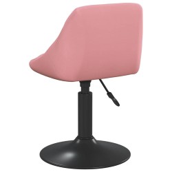 Chaises pivotantes à manger lot de 2 Rose Velours 