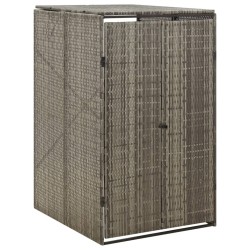 Abri pour poubelle Gris 70x80x117 cm Résine tressée 