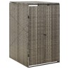 Abri pour poubelle Gris 70x80x117 cm Résine tressée 