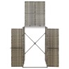 Abri pour poubelle Gris 70x80x117 cm Résine tressée 