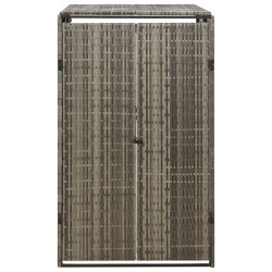 Abri pour poubelle Gris 70x80x117 cm Résine tressée 