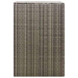 Abri pour poubelle Gris 70x80x117 cm Résine tressée 