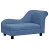Canapé pour chien avec oreiller Bleu 83x44x44 cm Peluche 