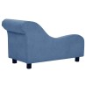 Canapé pour chien avec oreiller Bleu 83x44x44 cm Peluche 