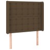 Tête de lit à LED Marron foncé 93x16x118/128 cm Tissu 