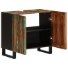 Armoire lavabo de salle de bain 62x34x58cm bois massif d'acacia 