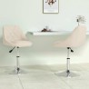 Chaises pivotantes à manger lot de 2 Crème Velours 