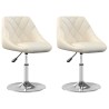 Chaises pivotantes à manger lot de 2 Crème Velours 