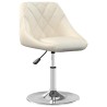 Chaises pivotantes à manger lot de 2 Crème Velours 