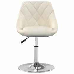 Chaises pivotantes à manger lot de 2 Crème Velours 