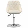 Chaises pivotantes à manger lot de 2 Crème Velours 
