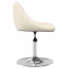 Chaises pivotantes à manger lot de 2 Crème Velours 