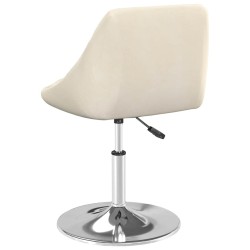 Chaises pivotantes à manger lot de 2 Crème Velours 