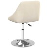 Chaises pivotantes à manger lot de 2 Crème Velours 