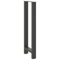 Pieds de table de bar Anthracite 2 pièces 40 x (110-111) cm Acier 