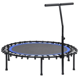 Trampoline de fitness avec poignée et coussin de sécurité 122cm 