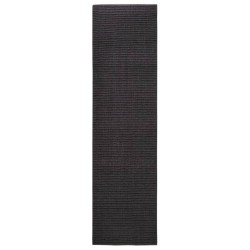 Tapis en sisal pour griffoir noir 80x300 cm 