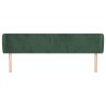Tête de lit avec oreilles Vert foncé 183x23x78/88 cm Velours 