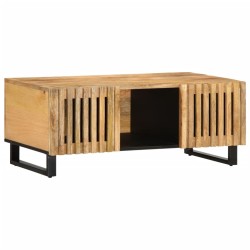 Table basse 100x55x40 cm bois de manguier massif brut 