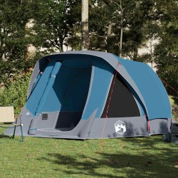 Tente de cabine familiale 6 personnes bleu imperméable 