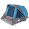 Tente de cabine familiale 6 personnes bleu imperméable 