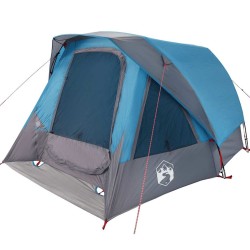Tente de cabine familiale 6 personnes bleu imperméable 