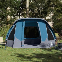 Tente de cabine familiale 6 personnes bleu imperméable 