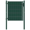 Portail de clôture PVC et acier 100x81 cm Vert   