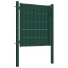 Portail de clôture PVC et acier 100x81 cm Vert   