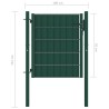 Portail de clôture PVC et acier 100x81 cm Vert   