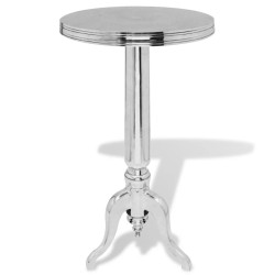 Table auxiliaire ronde Aluminium Argenté 