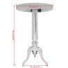 Table auxiliaire ronde Aluminium Argenté 