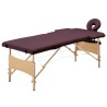 Table de massage pliable 2 zones Violet vin 