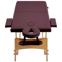 Table de massage pliable 2 zones Violet vin 
