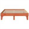 Cadre de lit sans matelas cire marron 160x200cm bois pin massif 