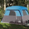 Tente de camping de cabine 4 personnes bleu imperméable 