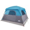 Tente de camping de cabine 4 personnes bleu imperméable 