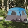 Tente de camping de cabine 4 personnes bleu imperméable 