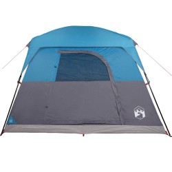 Tente de camping de cabine 4 personnes bleu imperméable 