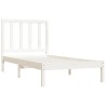 Cadre de lit sans matelas blanc bois de pin massif 75x190 cm 