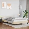 Cadre de lit sans matelas crème 120x190 cm similicuir 
