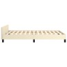Cadre de lit sans matelas crème 120x190 cm similicuir 