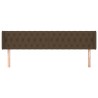 Tête de lit avec oreilles Marron Foncé 203x16x78/88 cm Tissu 