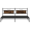 Cadre de lit sans matelas chêne fumé 200x200 cm bois ingénierie 