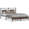 Cadre de lit sans matelas chêne marron 150x200 cm 