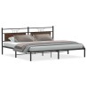 Cadre de lit sans matelas chêne marron 200x200 cm 
